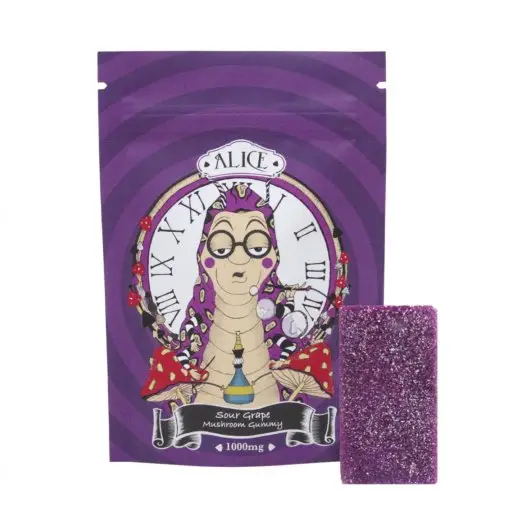 Alice Mushroom Gummy – Sour Grape (1000mg) Alice Mushroom Gummy – Sour Grape (1000mg)